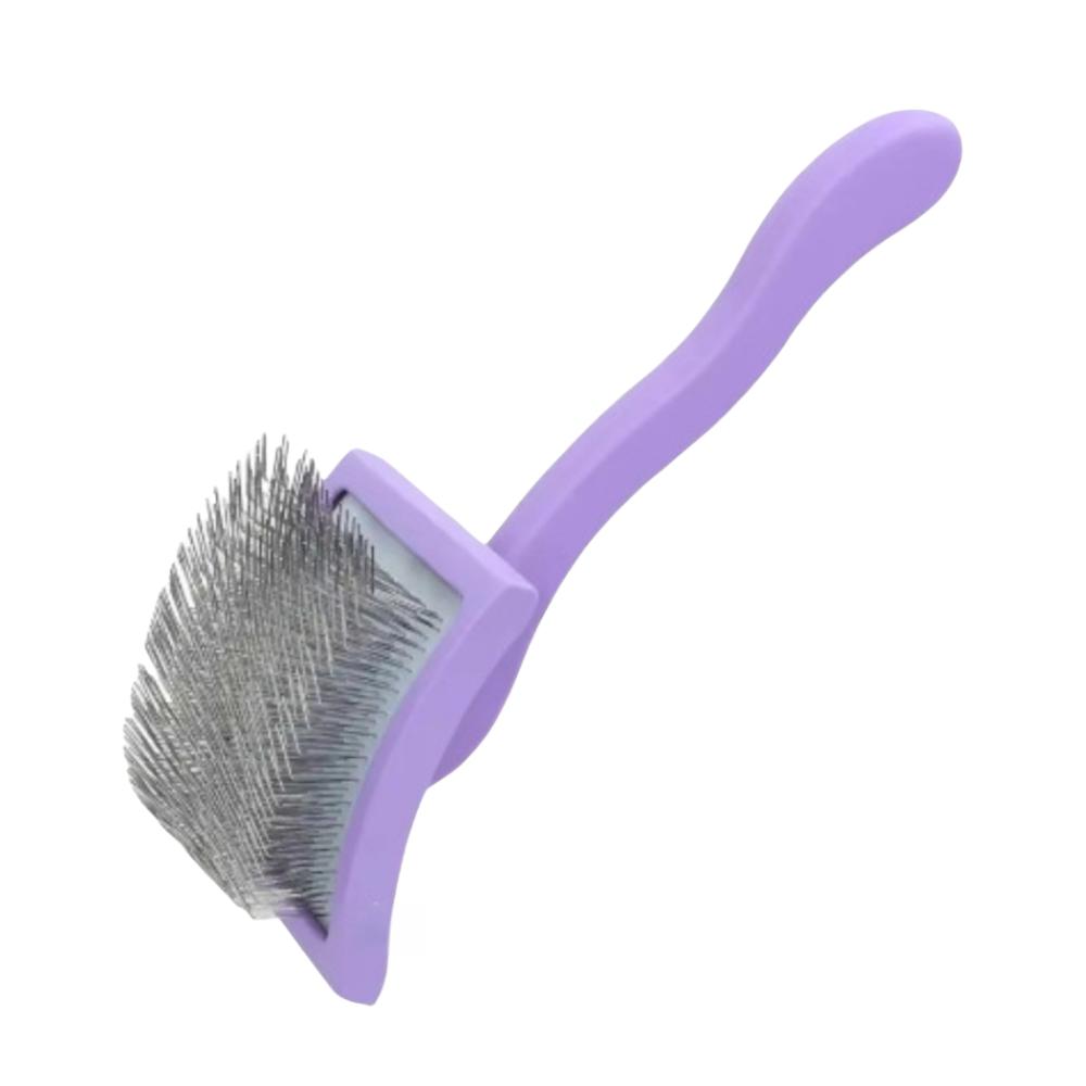 

Однотонная пуходерка для питомцев с очень длинными зубцами, щетка для груминга собак, товары для питомцев фиолетовый