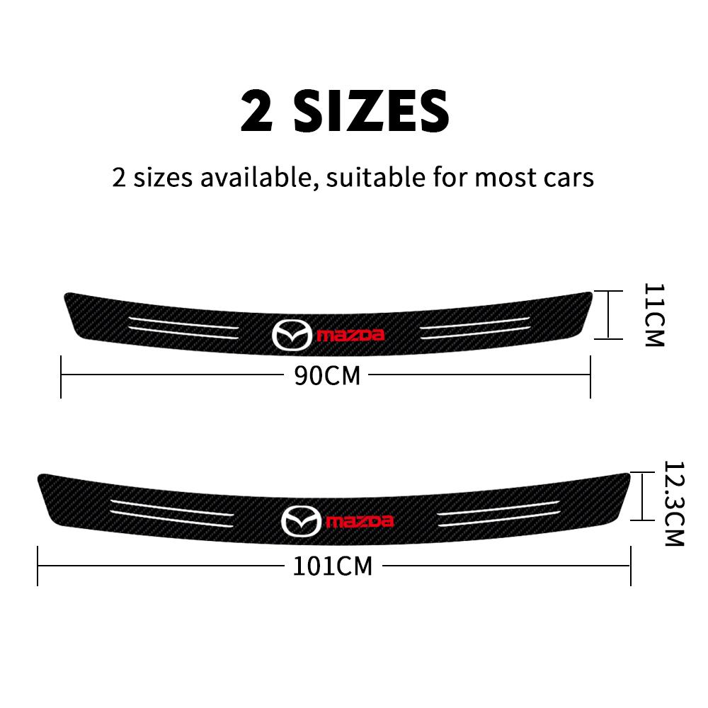 AAFA1 Car Rear Bumper Trunk Carbon Fiber Protective Sticker Anti-scratch Protective Film For Mazda 3 6 MS Demio CX-3 CX-5 Axela CX-8