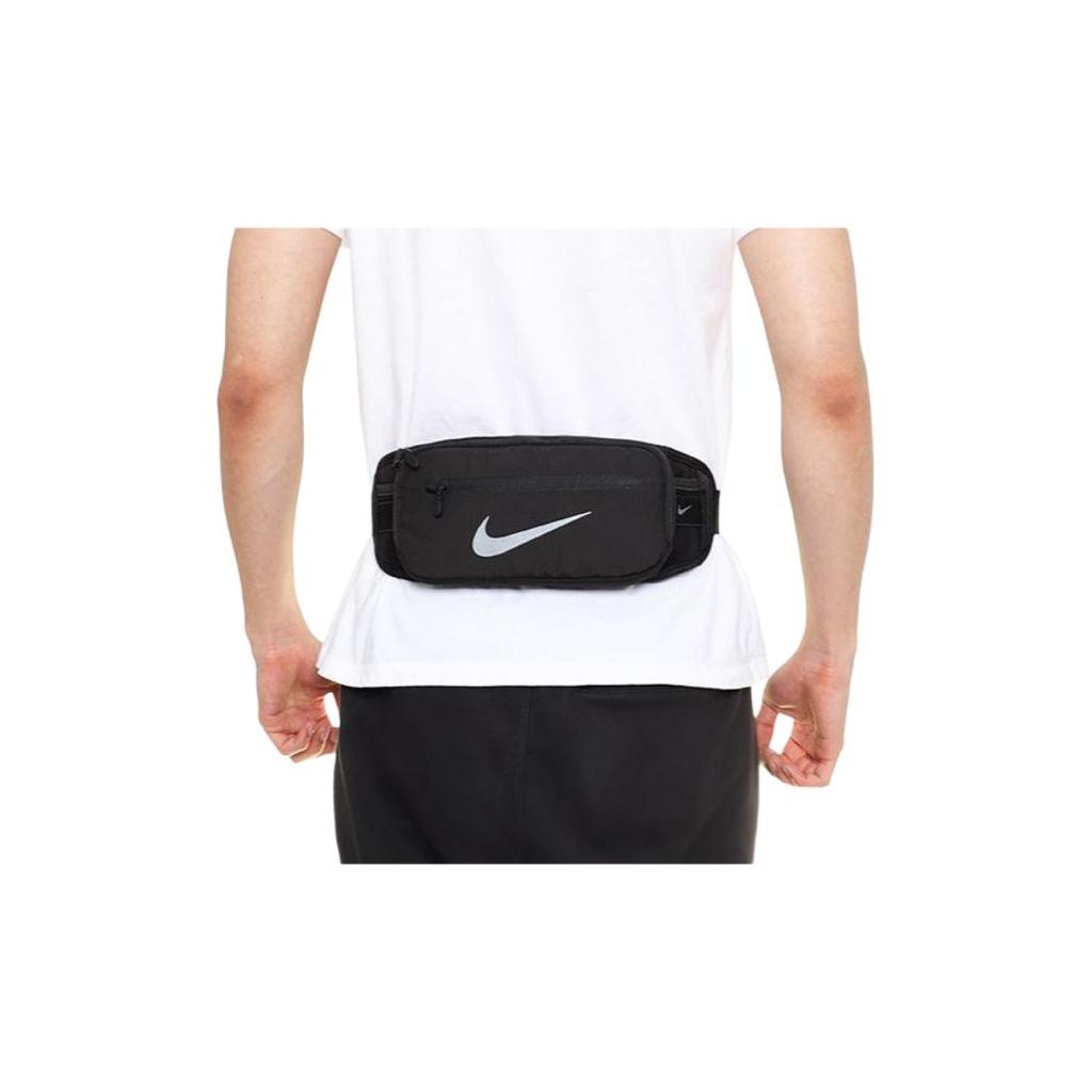 Nike Logo Running Polyester Waist Bag Regular Unisex Couple Unisex bags Black CV1115-013