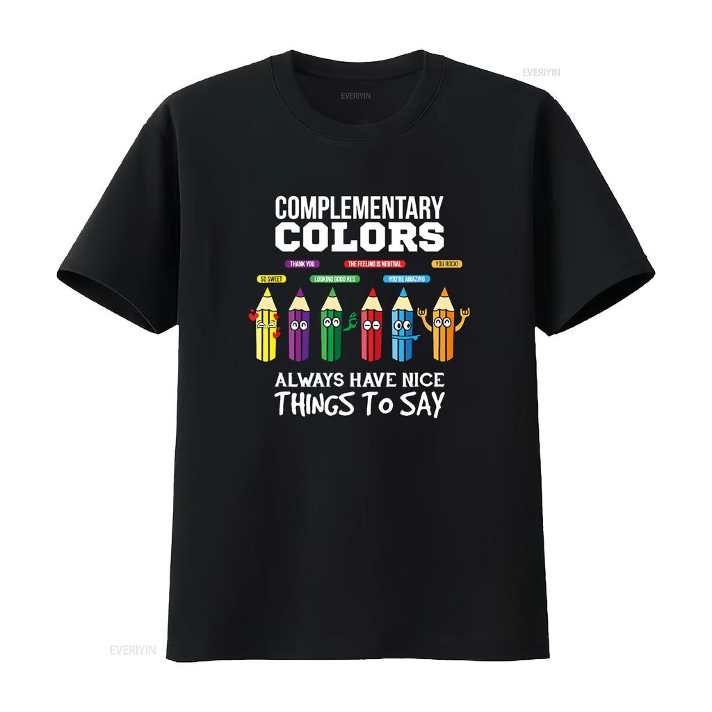 Komplementärfarben Witzbold Künstler Kunstlehrer T-Shirt vintage gewaschenes Oberteil für den Alltag Mann lässig stilvoll Streetwear
