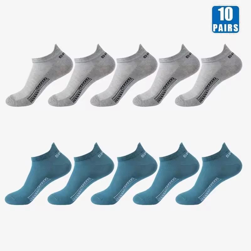 1/10/20/30 Paar Unisex Kurze Socken Modische Sportliche Niedrig Geschnittene Rundhals Knöchelsocke Mesh Schweißabsorbierend Atmungsaktiv Lässige Socke