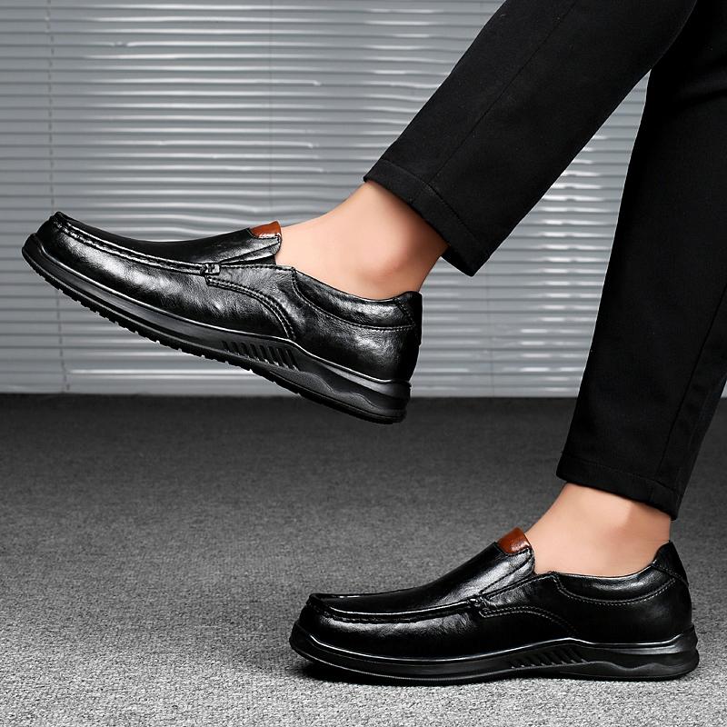 Модная высококачественная мужская обувь Стильные мужские мокасины из натуральной кожи — фото 4