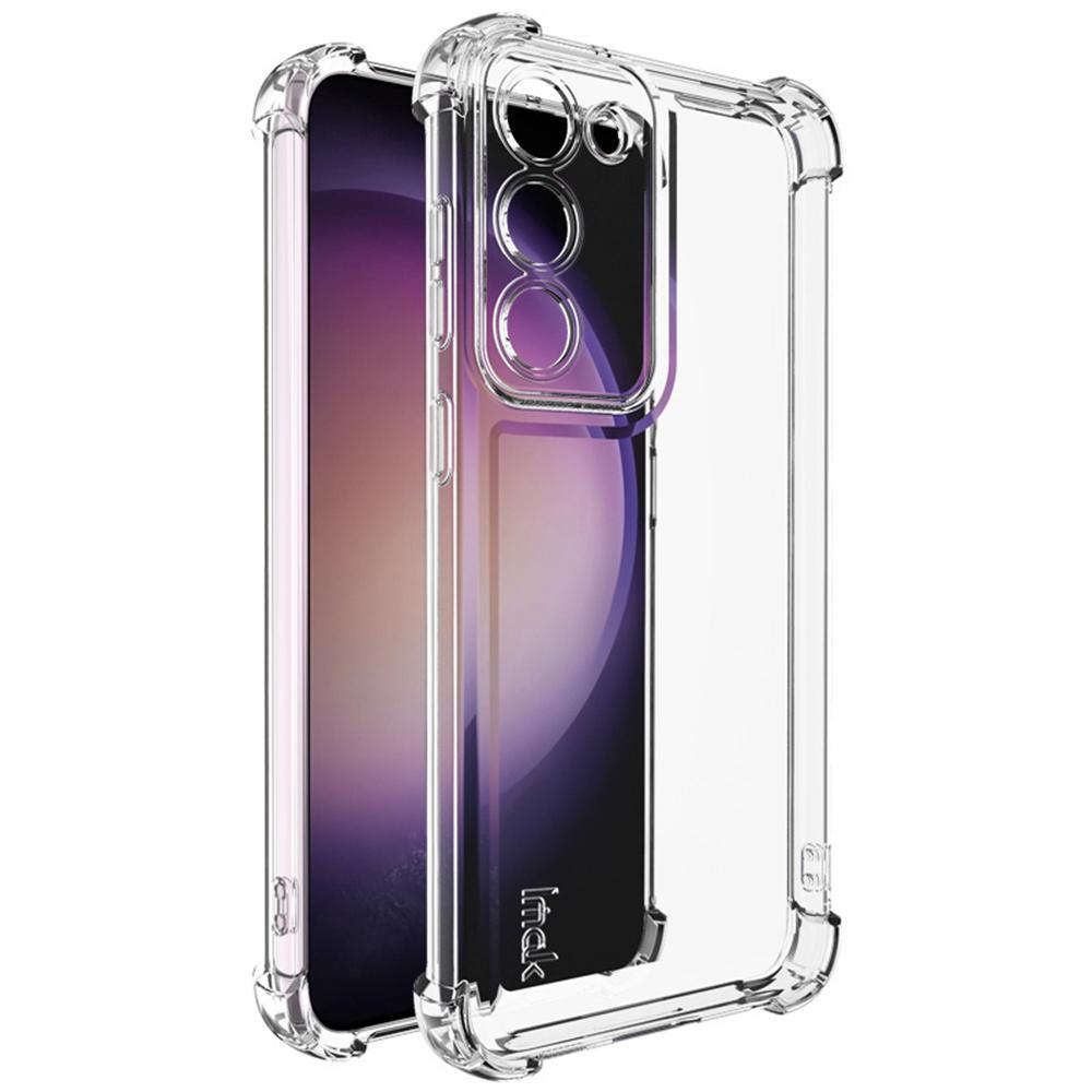 IMAK UX-4 Series for Samsung Galaxy S23+ Case Straight Frame Four Corner Shockproof Clear TPU Cover