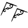 2Pcs L Shape Corner Brace Iron Shelf Supporter Decorative Shelf Brackets  Wall Mounted