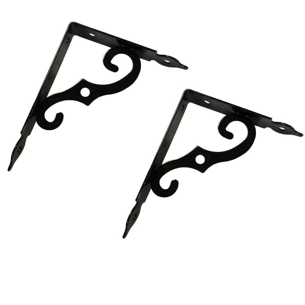 2Pcs L Shape Corner Brace Iron Shelf Supporter Decorative Shelf Brackets  Wall Mounted