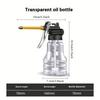 1 Stück Hochdruck Transparente Ölflasche, Kupfer-Spitzdüse Ölkanone mit Plastikschlauch zum Ölbefüllen