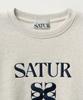 Seteo (W) Classic Logo Crop Sweatshirt Melange Ivory