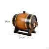 Premium Wooden Wine Barrel Dispenser with Stand - Elegant Beverage Container for Home Entertaining