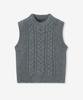 LADY VOLUME Wool Knit Vest_Gray