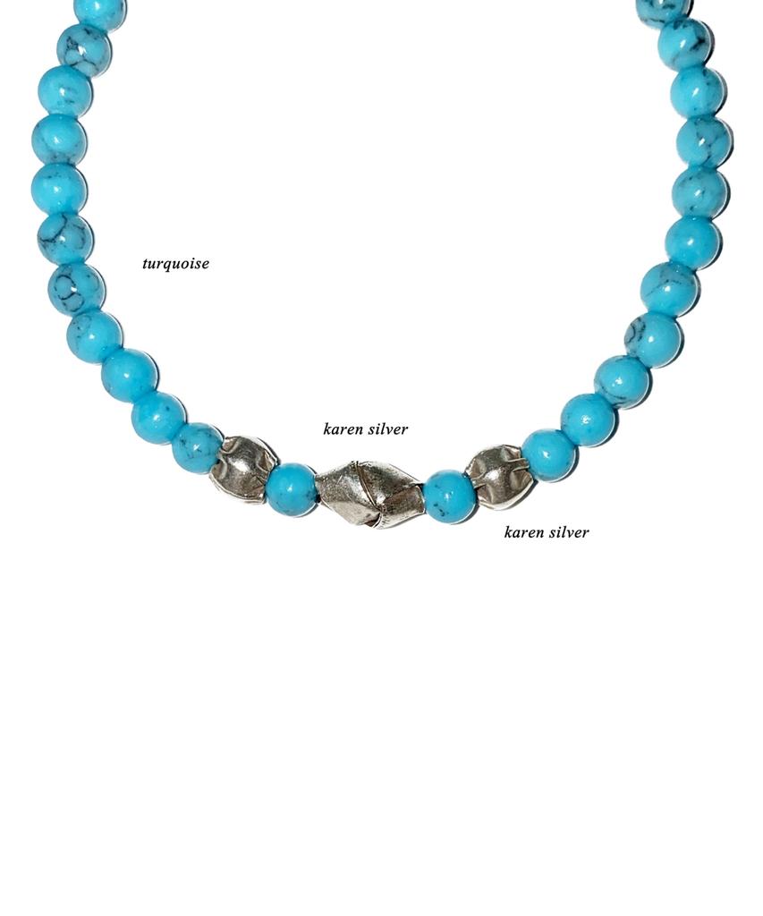 Runds Karen Silver Turquoise Bracelet (Sky Blue)