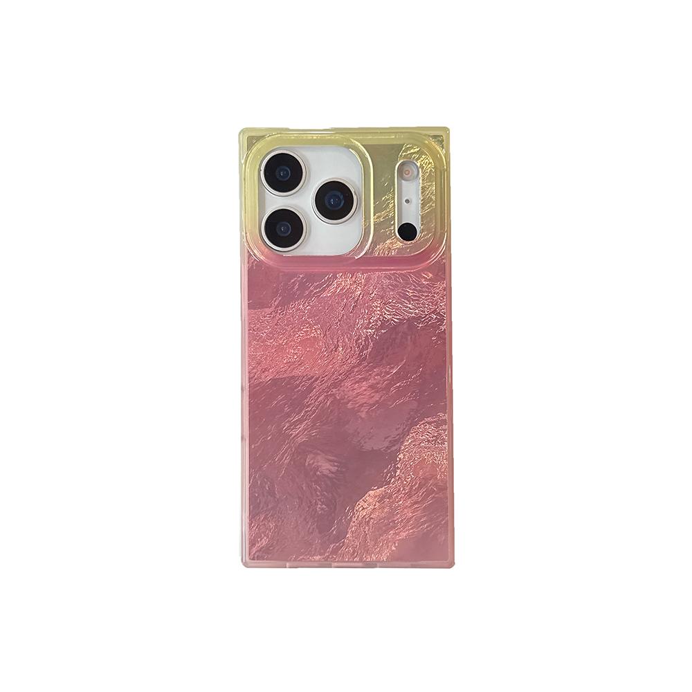Gradient Color Camlet Pattern Phone Case For iPhone 17 16 15 14 Pro Max Shockproof Soft TPU Back Cover