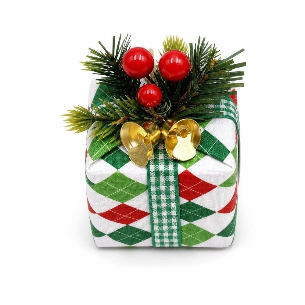 Mini Christmas Gift Box Ornament Artificial Hanging Gift Pendant Holiday Festive