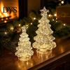 Elegant Festive Lighting LED Christmas Tree Night Light with Star, Glowing Romantic Atmosphere Light, Battery Party Table Decor Operated Xmas