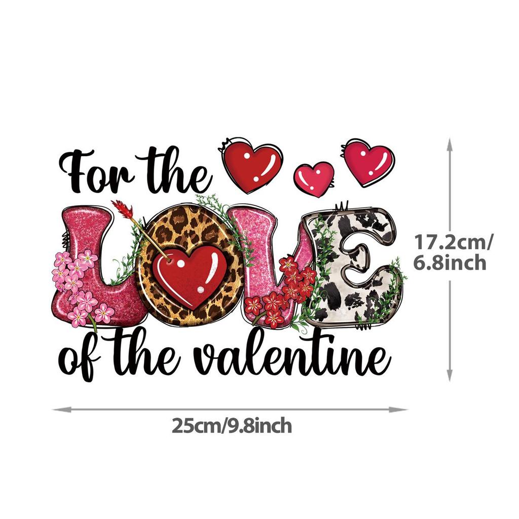 Valentine's Day Gifts: Heat Transfer HTV DTF Customized Couple T-shirts, Heat Press DIY Stickers, Clothing Heat Transfer Stickers