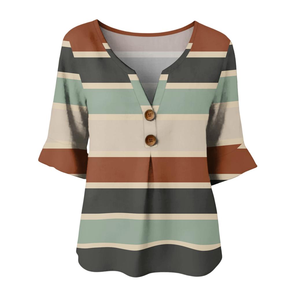 Long Sleeve Shirts for Women Womens Long Sleeve Tops Long Sleeve Tops for Women Womens Long Sleeve T Shirts Casual Striped V Neck Blouse