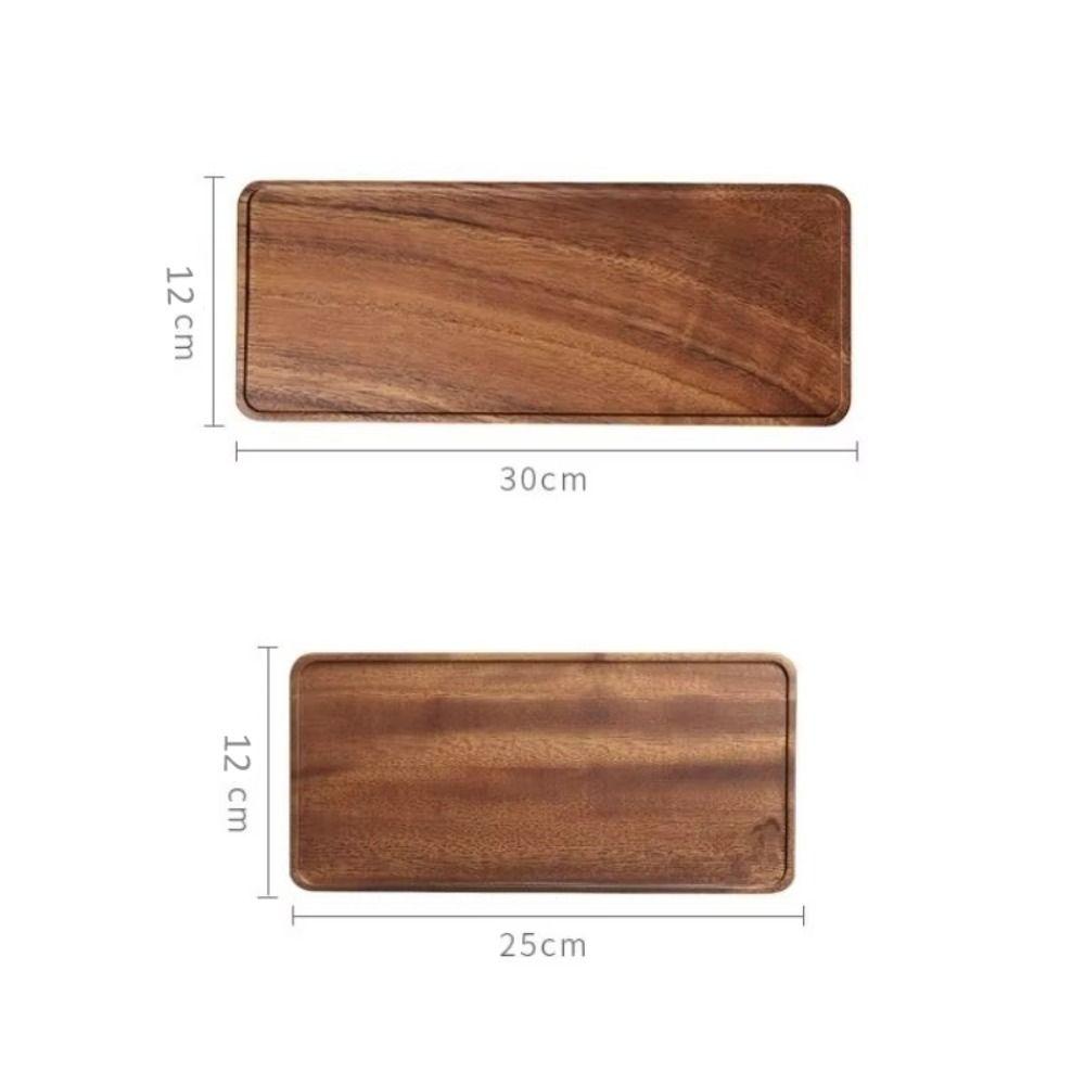Creative Wooden Tea Tray Rectangular No Splicing Serving Tray Snack Fruit Tray Home Use