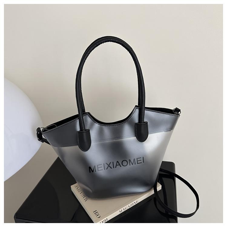 

Large Capacity Women s 2025 New Trendy PVC Commuting Bag Waterproof Tote Bag