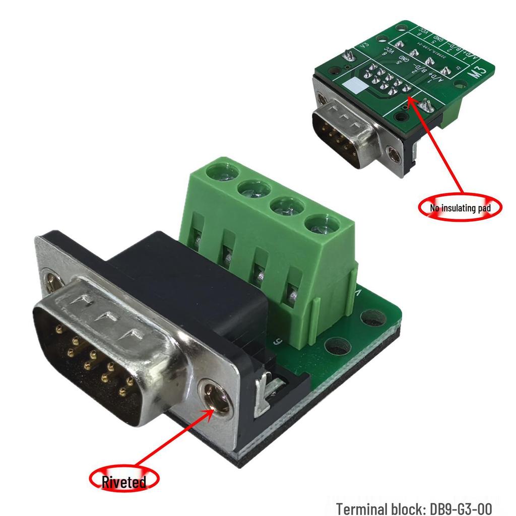 DB9-G3 Male Terminal Block: 232 To 485 Serial Port Adapter with 1/2/5/6 Pin Options
