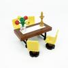 MOC small particle DIY creative building blocks kitchen furniture home appliances collection dining table model kitchen cabinet