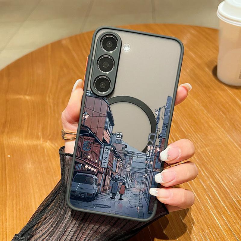 

Snow Mountain Patterned Magnetic Phone Case For Samsung Galaxy A37 A17 A56 A36 A55 A35 A26 A16 A25 A15 A54 A14 A34 Acrylic Cover Galaxy A56
