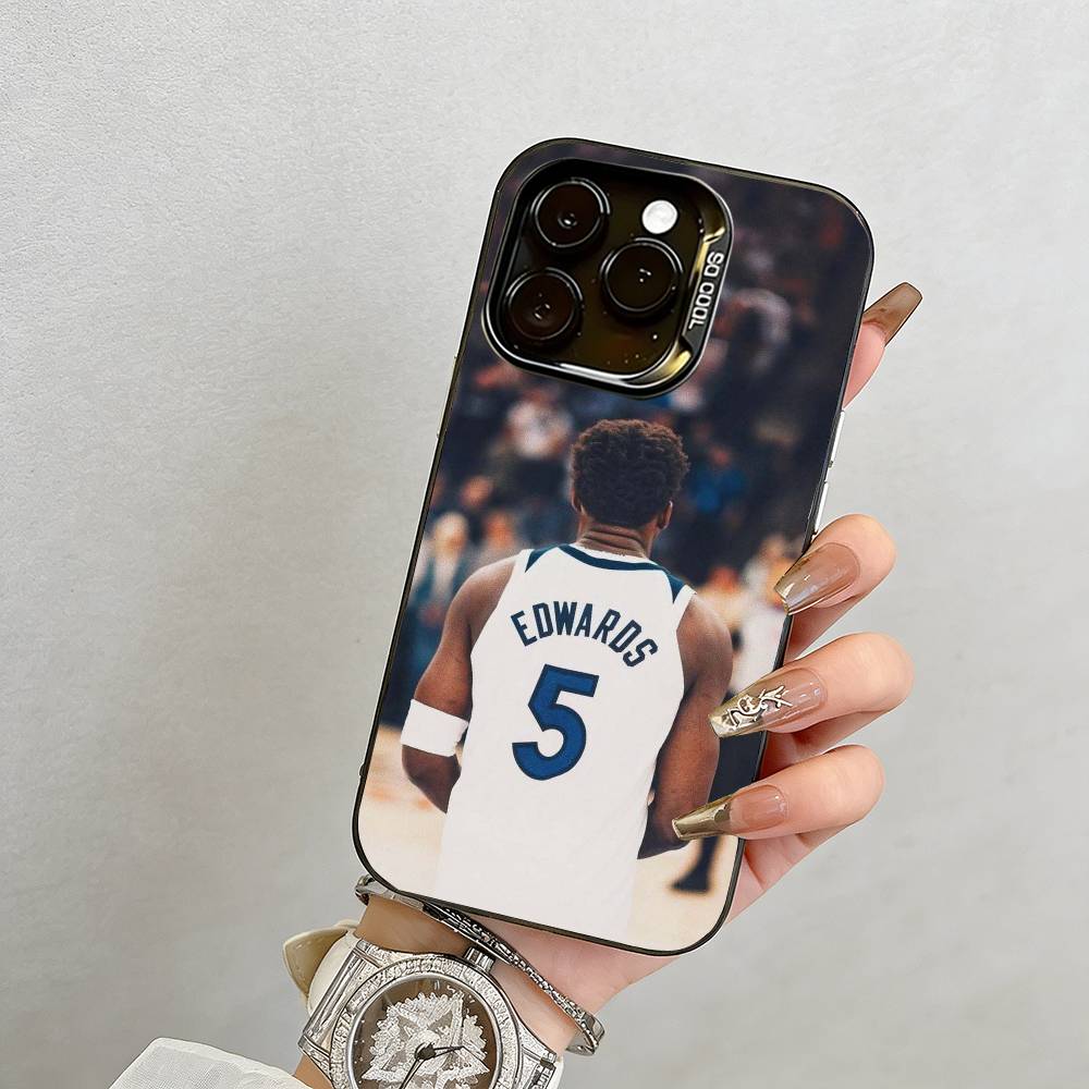 

Anthony Edwards Phone Case For iPhone 17,16,15,14,13,12,11 Plus,Pro Max,XS,Colorful Silver Phone case Funda Cover iPhone16ProMax