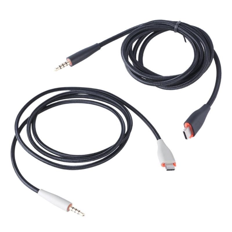Durability Nylon Woven Headphone Cord for MMX100 Headphone Cable Easy Installation 3.5mm to Type C Replacement Wire