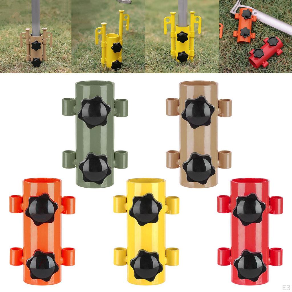 Awning Rod Holder Fixing Tube Building Support Reinforced Bracket Tarp Poles Fixator for Outdoor