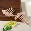 Imitation Pearl Hair Comb Five-Tooth Crystal Hairpin for Hanfu Modern Simple Metal Bun High-end Versatile Hair Accessories New