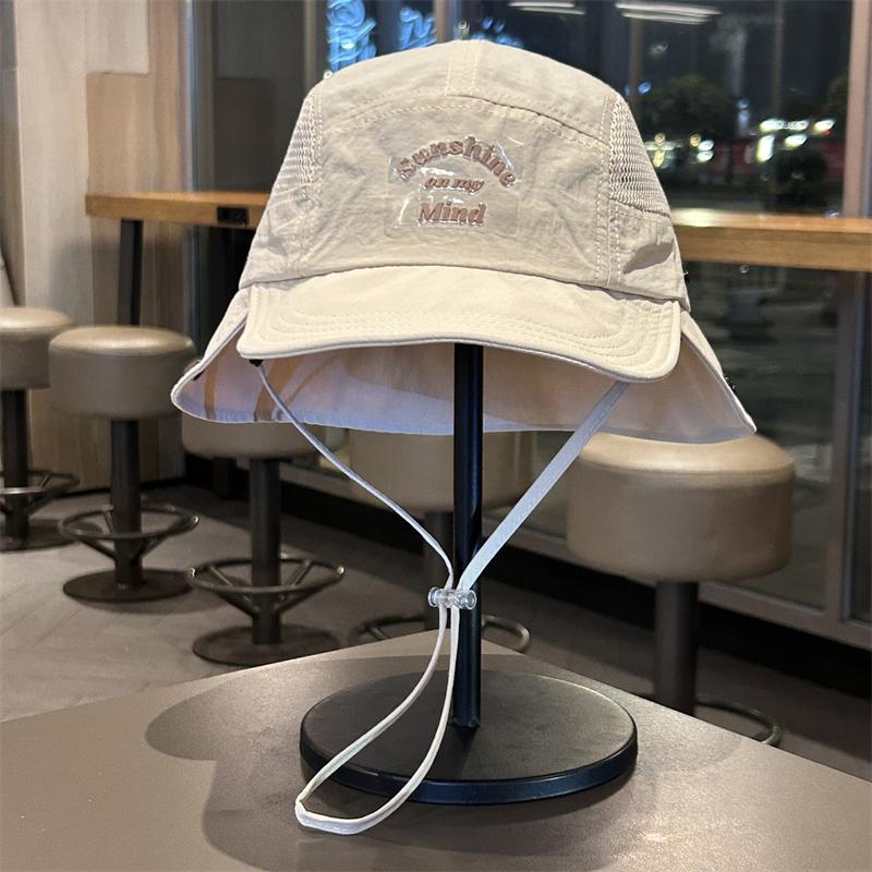 Unisex Outdoor Mesh UV Protection Bucket Hat Breathable Quick Dry Wide Brim Hat for Hiking And Climbing In Summer