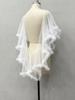 Zarter Tüll-Rüschen-Capelet – Asymmetrischer drapierter Schal für Abendkleid, Hochzeit & Party