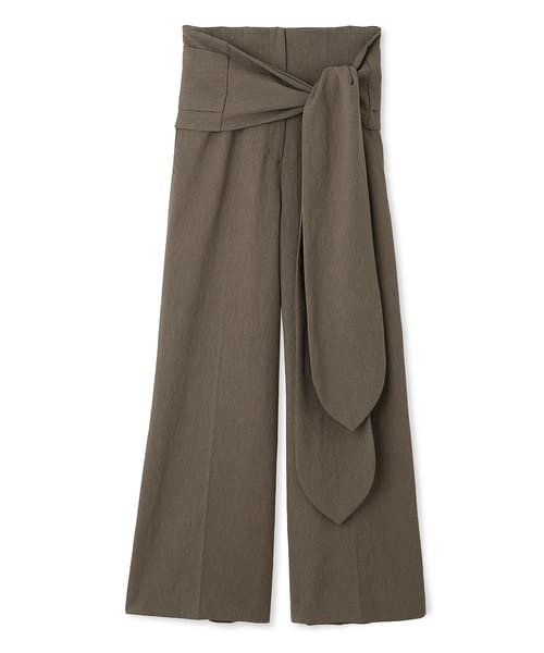 

Emi Linen Blend Tucked Pants Women s High-Waisted (13WFP234002, Brown)