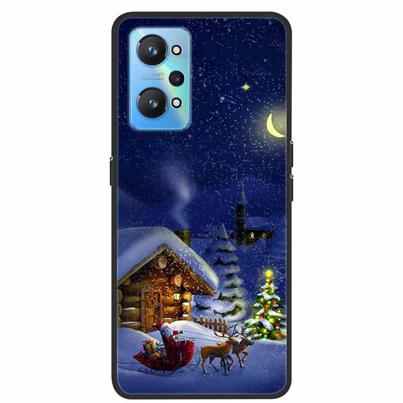 Christmas Cover For Realme GT Neo 2 2T 3 3T Cases Lovely Soft TPU Silicone Covers for Realme C21Y C25Y Q5 Pro Neo2 Neo3 Neo2T