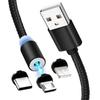 Three-in-One Magnetic Suction Charging Cable Adapter