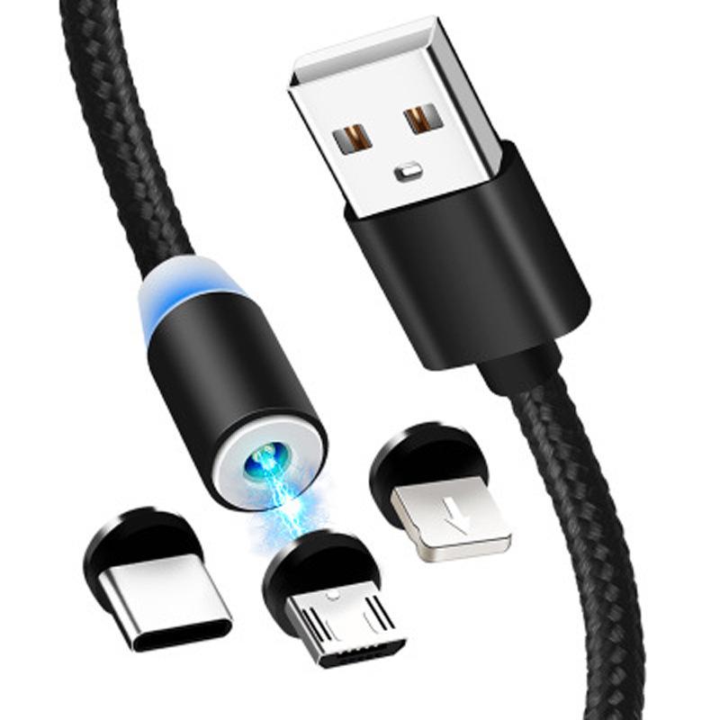 Three-in-One Magnetic Suction Charging Cable Adapter