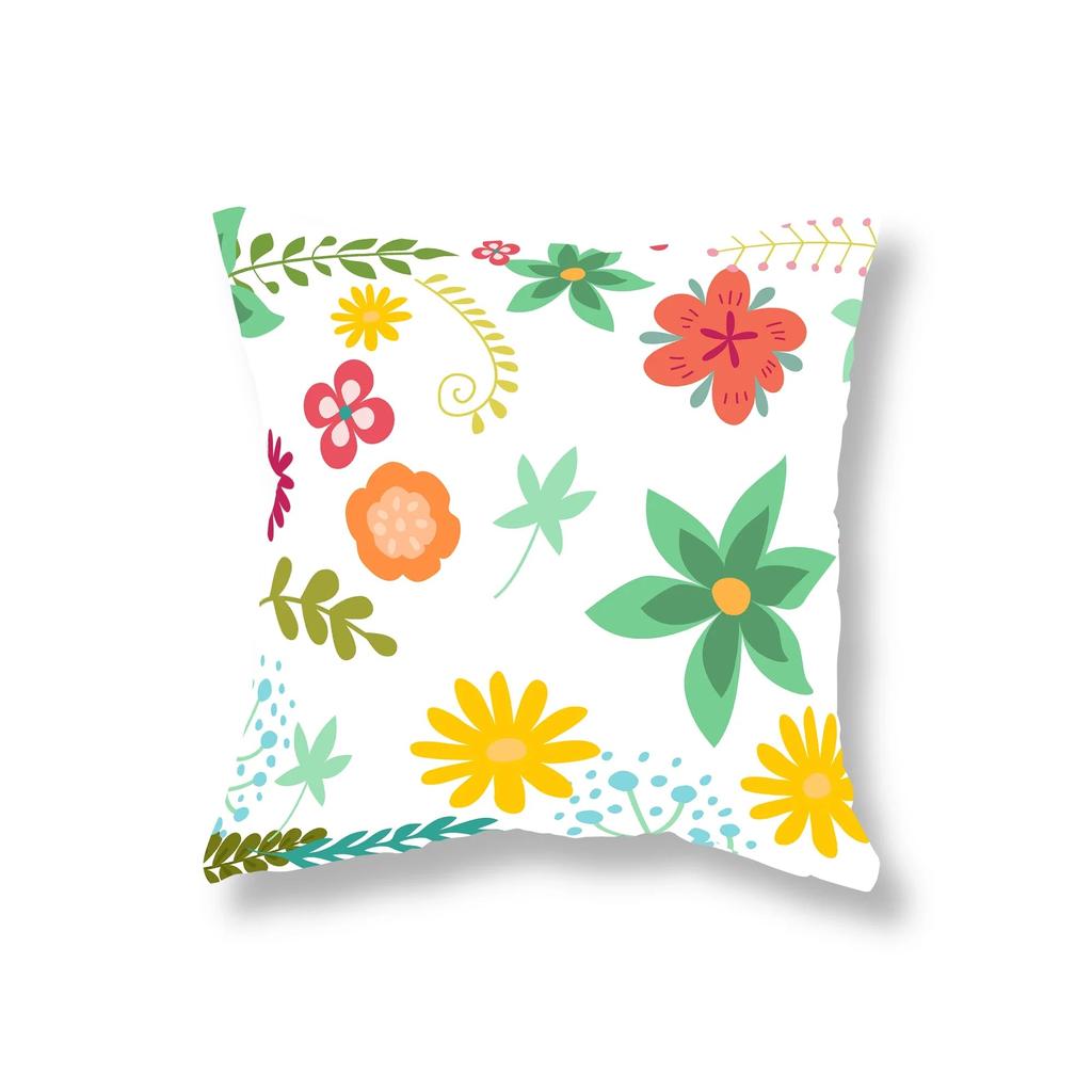 Simple Home Decor Plant Flower Pillowcase Sofa Decoration Room Bedside Office Game Chair Cushion Cover