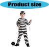 Multifunktionales Polyester Kinder Sträfling Kostüm Mit Nummern Halloween Rollenspiel Kostüm Fotografie Requisiten Zubehör