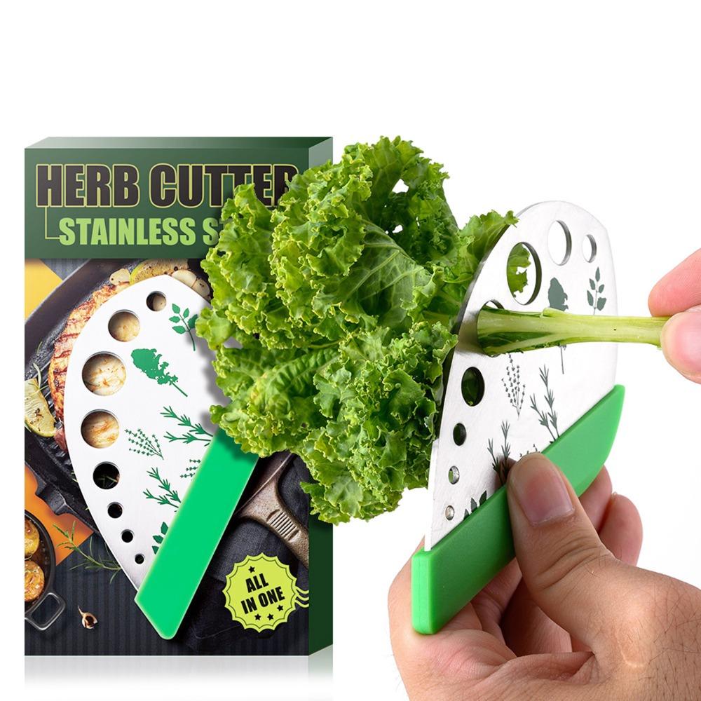

Kitchen 9 holes Thyme Metal Stripper Herb Leaf Stripping Tool Stainless Steel Herb Pealer