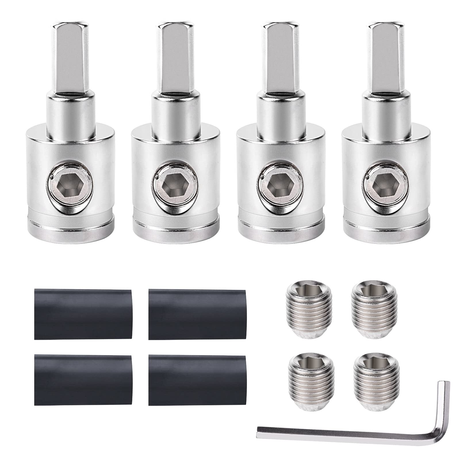 

Tottist Редуктор входа усилителя с 0 AWG на 4 AWG (4 шт) 4 шт. Автомобиль 4PCS (0 to 4 Gauge)