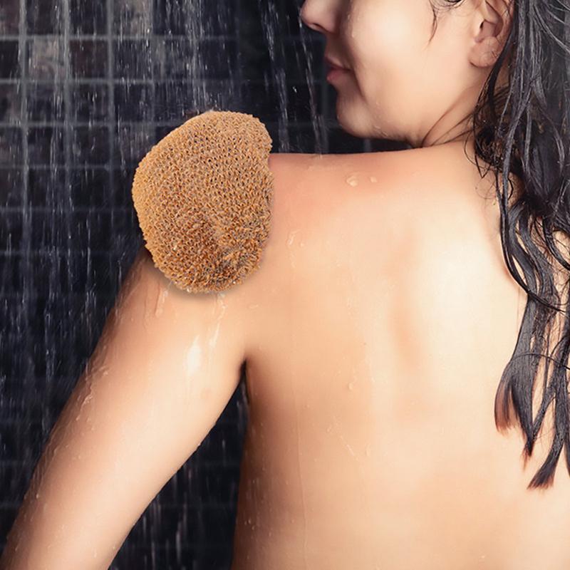 Ramie Jute Bath Glove Towel Body Scrub Gloves Bath Shower Sauna Scrubber