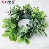 American Spring Simulation Wreath Candle Wreath Eucalyptus Boxwood Wreath Eucalyptus Leaf Dining Table Candlestick Wreath