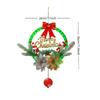 2025 LED Christmas Wreath Hanging Decoration with 8 Light Flashing Functions & Timer LED String Lights Home Window Ornament Lamp