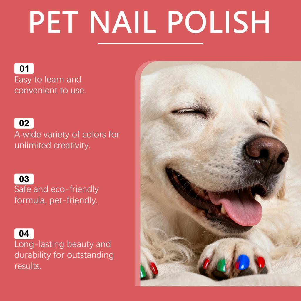 Sada laků na psí drápky, Vhodná pro psí drápky a péči, Ideální pro popisovače na nehty pro milovníky domácích mazlíčků, 10 ml