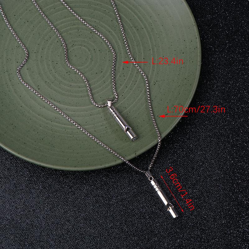 Emergency Whistle Loud Portable Keychain Necklace Whistle Keyring For Emergency Survival Outdoor Hiking Camping