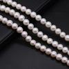 Luxury White Natural Freshwater Round Pearls 8-9mm, 36cm Strand Handmade Wedding Jewelry Accessories DIY Crafts