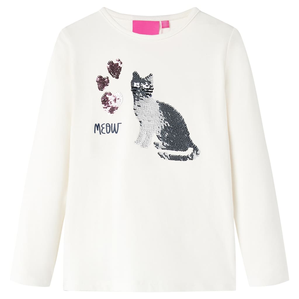 Kinder Langarmshirt Ecru 104