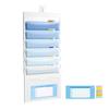 Folding Wall Mount Document Organiser 6 Pocket File Storage Bag Expandable File Organiser for Office School Classroom