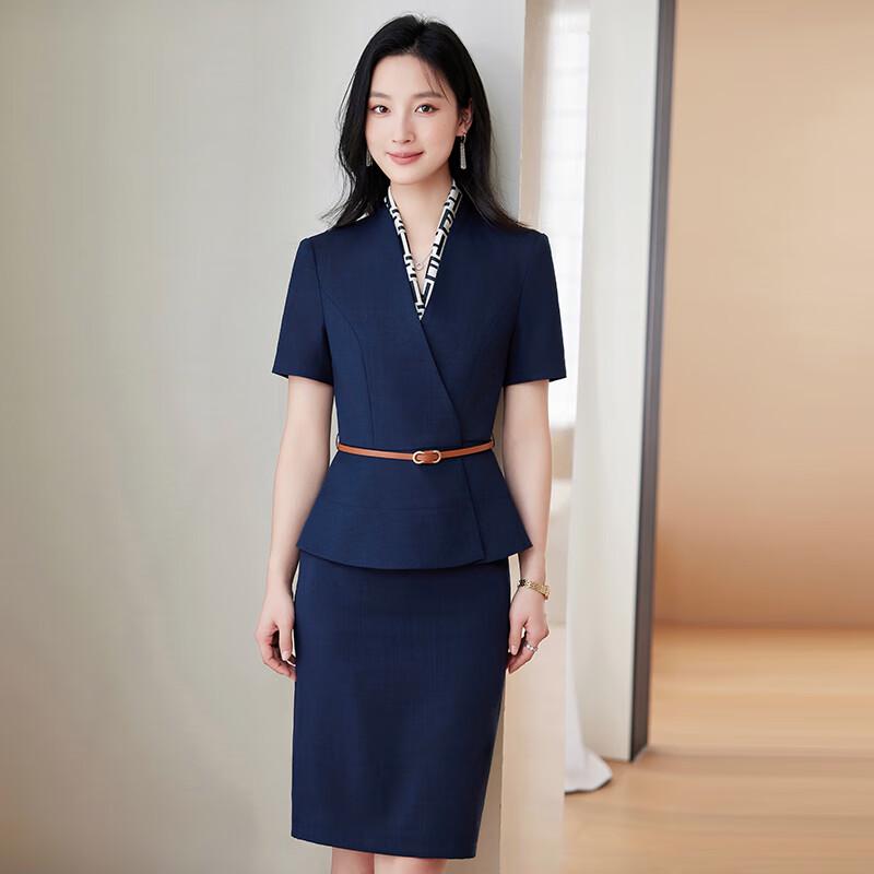 Women's Professional Short Sleeve Blazer Suit