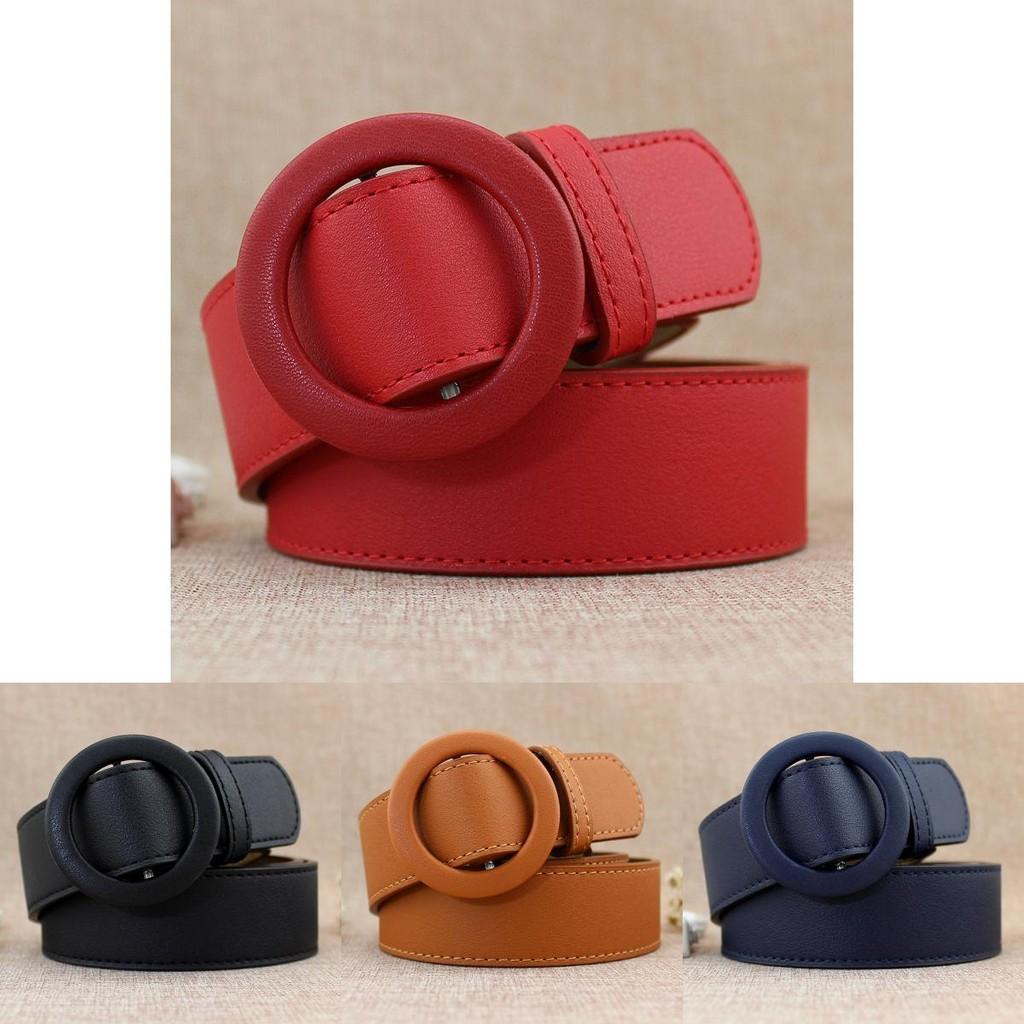 Stylish Pu Women's Waist Belt With Smooth Buckle For Fashionable Casual Look In Five Colors