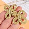 10pcs Metallic Frog Buttons with Gold Thread Chinese Knot Dress Fasteners for Qipao Handmade Sew-On Closure