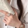Korean flower daisy ring female simple index finger ring design personalized ring tide